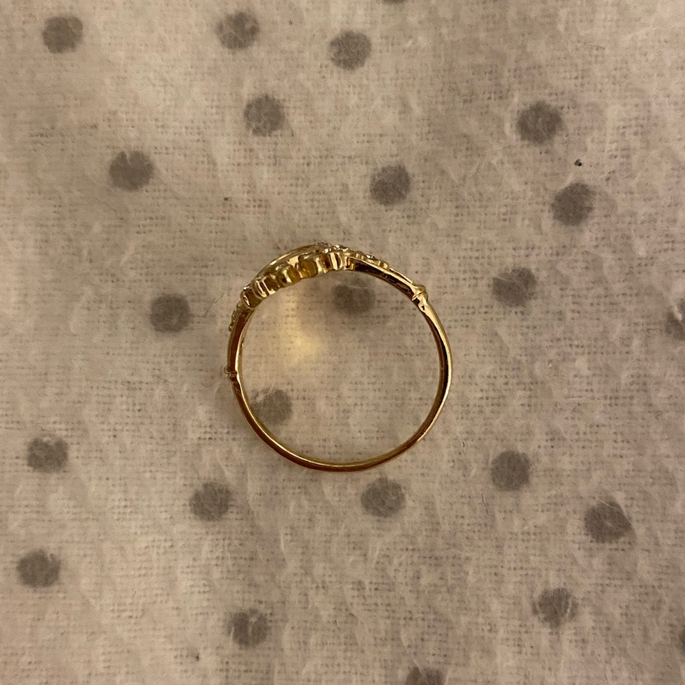 Gold Ring with Crystals